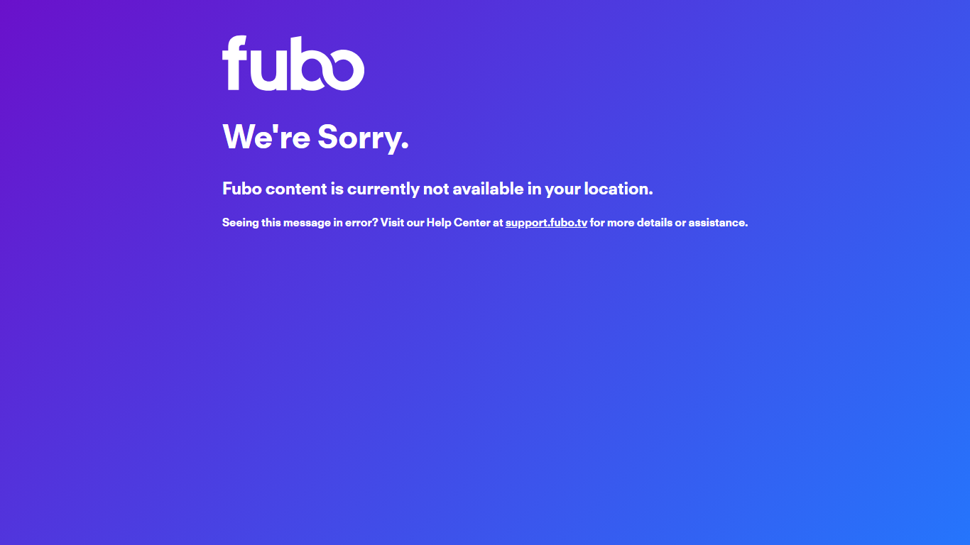 Fubo full homepage showing sports-focused channel guide
