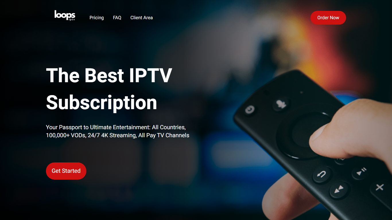 Loops IPTV homepage